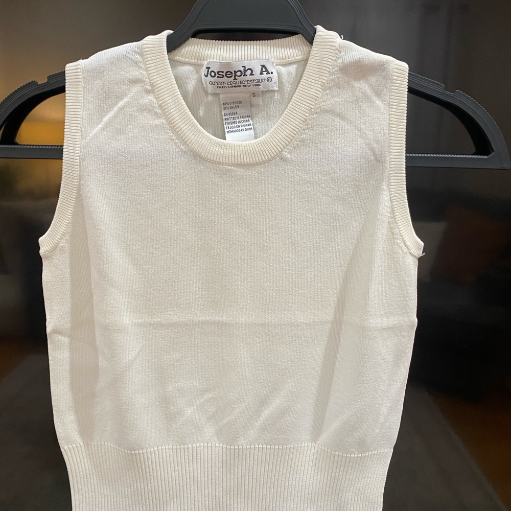 Joseph A. Ivory Knit Top